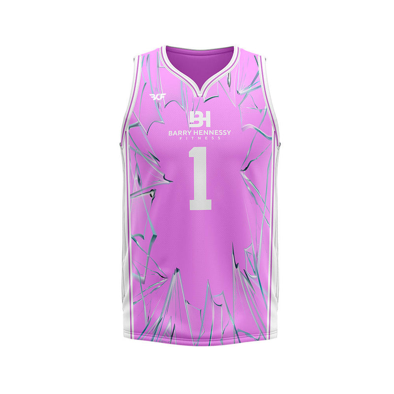 Barry Hennessy Fitness: Unisex Basketball Jersey - Pink