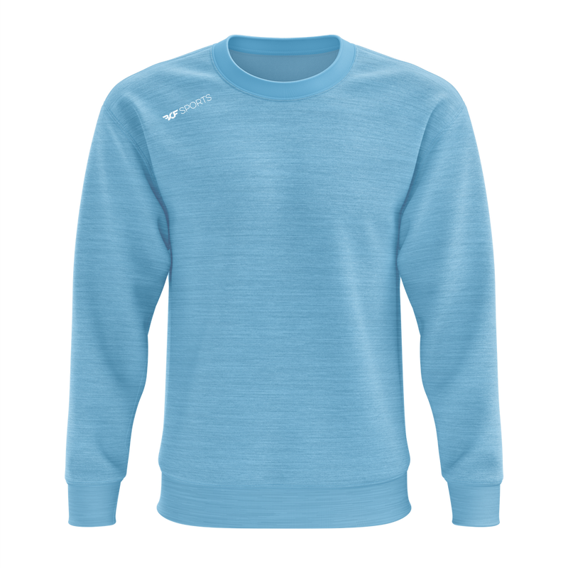 Light Blue Melange: Crewneck Jumper