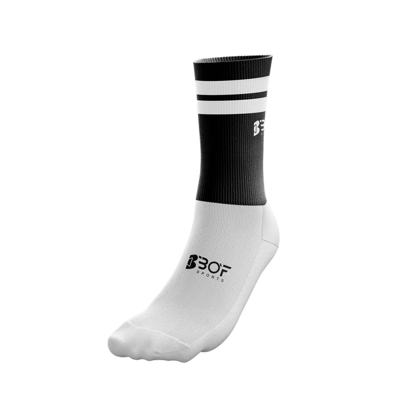 Half-Socks - Black & White Gripped