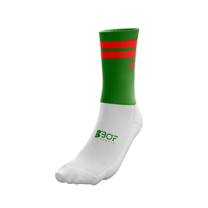 Half-Socks - Green & Red Gripped