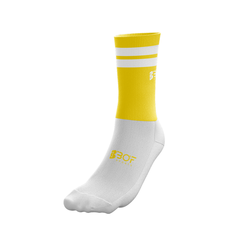 Half-Socks - Yellow & White Gripped