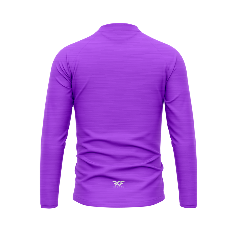 Purple Melange: Half-Zip Lycra