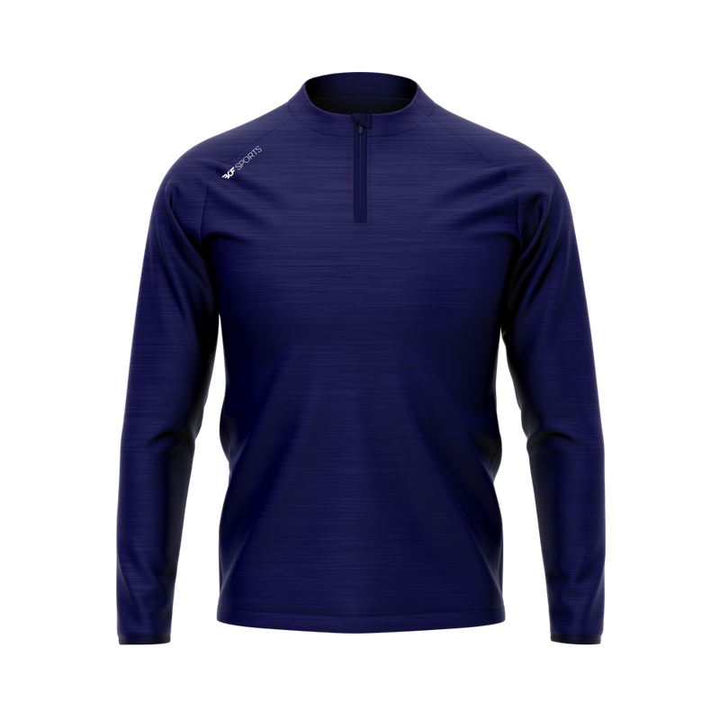 Navy Melange: Half-Zip