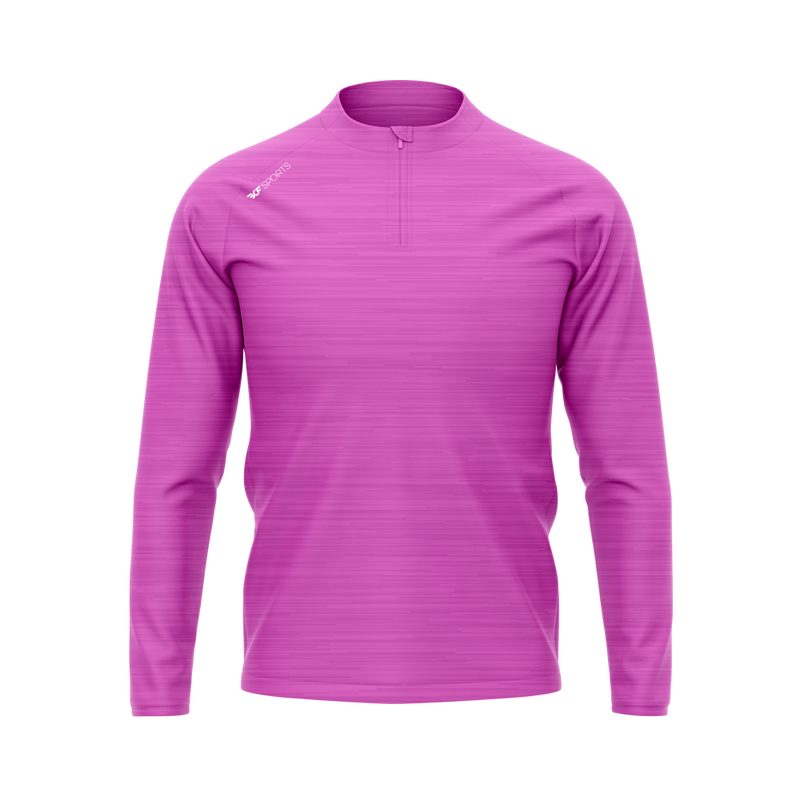 Pink Melange: Half-Zip Lycra