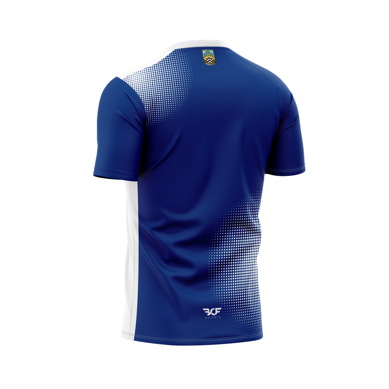 Fermoy FC: Unisex Training Jersey Blue & White MIG Sponsor