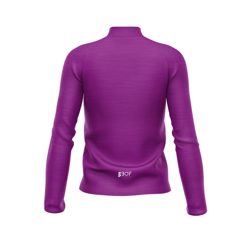 Ladies - Purple Melange: Half Zip