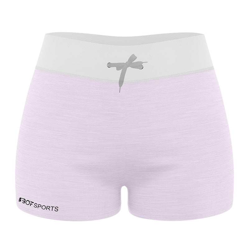 Ladies Leisure Shorts - Pastel Pink Melange